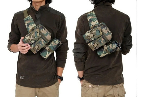 Bolso Canguro Tactico Viaje 5 Bolsillos Portabotella Desmont