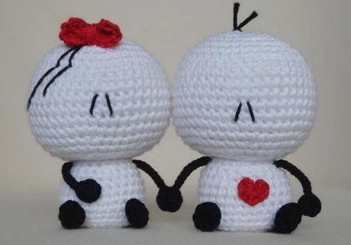 San Valentin Bigli Migli Pareja Crochet Artesanal Amigurumi