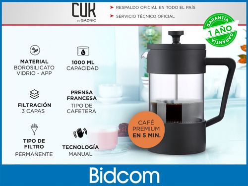 Cafetera Manual Prensa Francesa + Molinillo Profesional