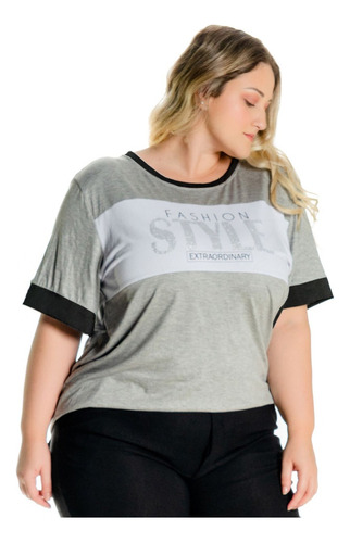 Blusinha Camisa Plus Size Feminina Confortável Ate G4-102531