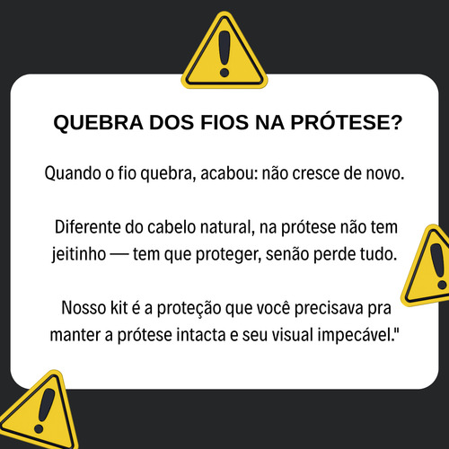 Kit Prótese Capilar Shampoo Condicionador Máscara E Leave-in