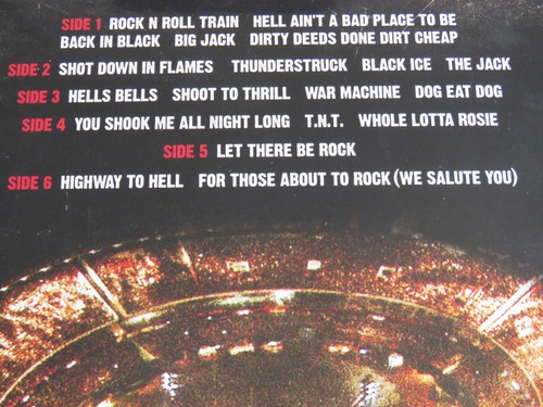 Imagem 4 de 4 de Ac Dc Live At River Plate 3 Lp Red Selado Back Dirty Black