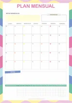 Comprar Plan Semanal, Plan Diario, Plan Mensual, Organizador