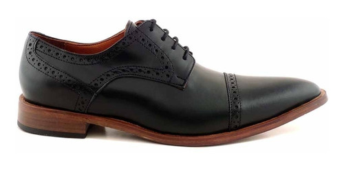 Zapato Hombre Suela Cuero Briganti Vestir Negro - Hcac00936