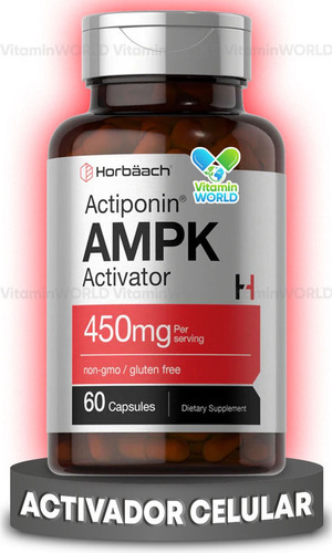 Horbaach  Ampk Activador Metabólico 450mg 60 Cápsulas Sabor Sin Sabor