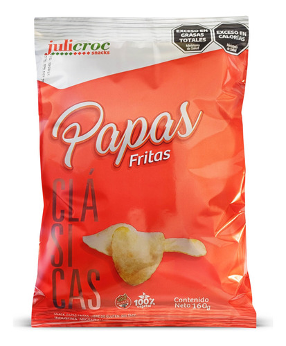 Papas Fritas Clasicas Julicroc Snack Sin Tacc Vegetal 160g