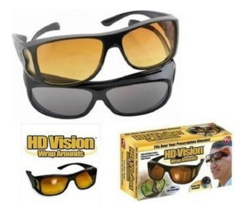 Pack Doble ,  Lentes  Hd, Gafas De Sol Hd Vision Dia / Noche