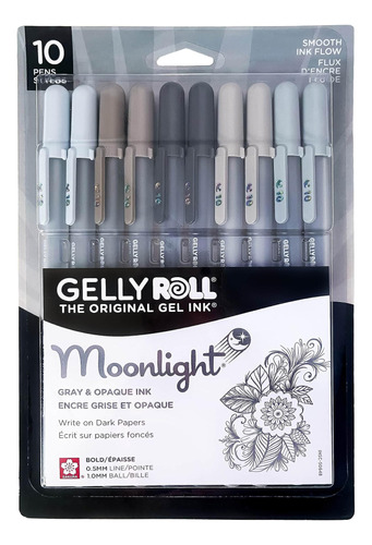 Bolígrafos De Gel Moonlight Sakura Gelly Roll 10 Unidades