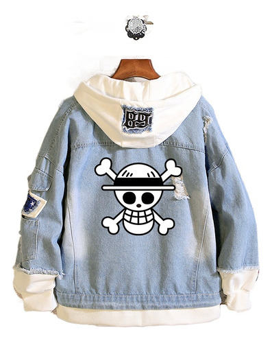 Chaqueta Vaquera Para Hombre Y Mujer - Anime One Piece