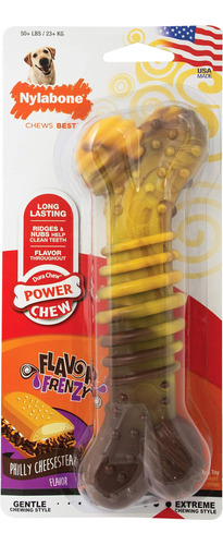 Nylabone Flavor Frenzy Power Chew Dog Toy Philly Cheesesteak