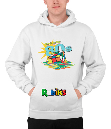 Sudadera Cubo Rubik 80s Hombre Mujer Unisex