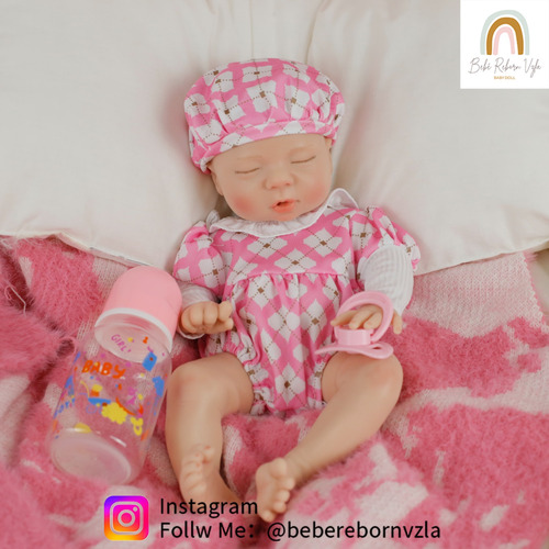 Bebe Reborn Carolina 33cm 100% Silicon Toma Agua Y Orina