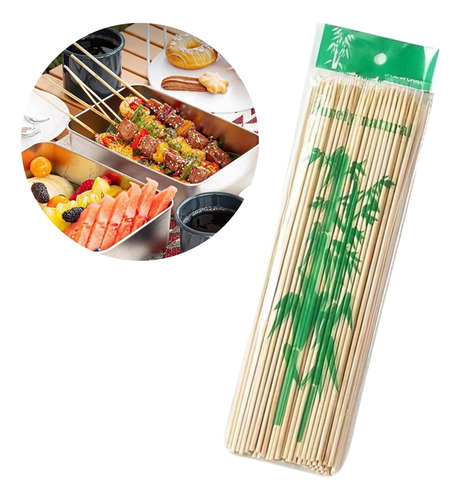 Paquete De 80 Palillos Para Brochetas De Bamboo