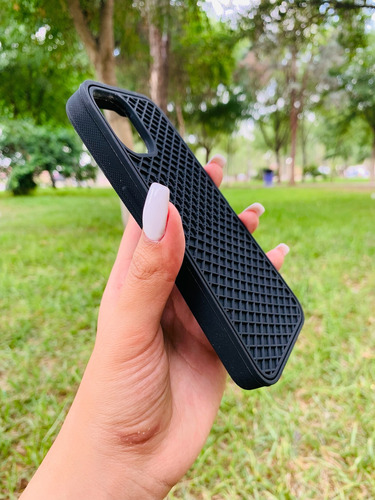 Funda Vans Waffle Para iPhone Color Negro Y Café