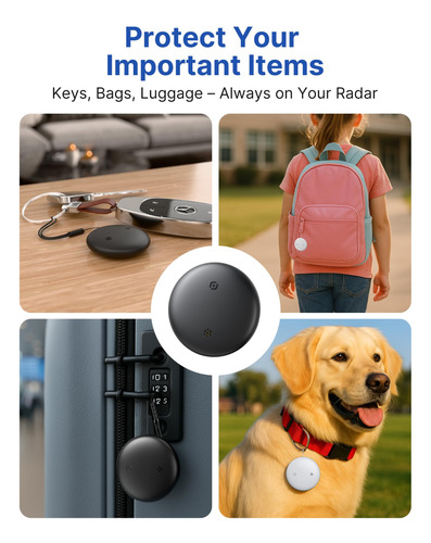 Localizador Bluetooth Air Tag Android 4 Pack Tracker Tags Black*2+white*2