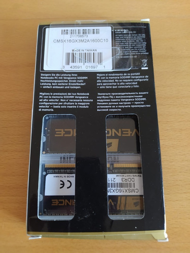 Memoria Ram 16gb (2x8gb) Ddr3 Corsair Vengeance (Usado)