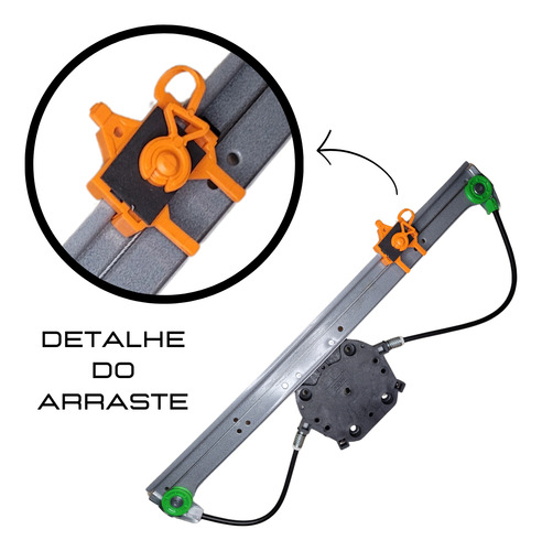 Kit Máquina Vidro Elétrica Com Motor Palio Week G1 Diant Dir