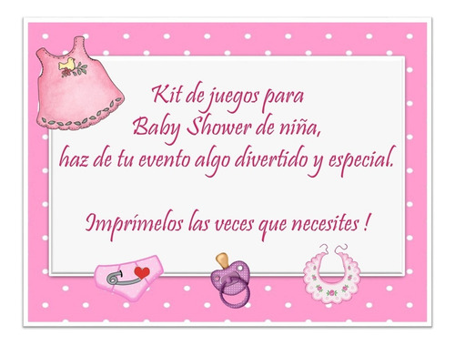 20 Juegos Baby Shower Personalizado-globo-niña Imprimible