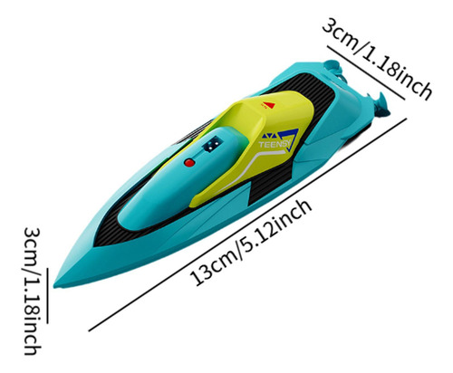 Barco De Control Remoto Rc Juguete Adelante/buceo Azul