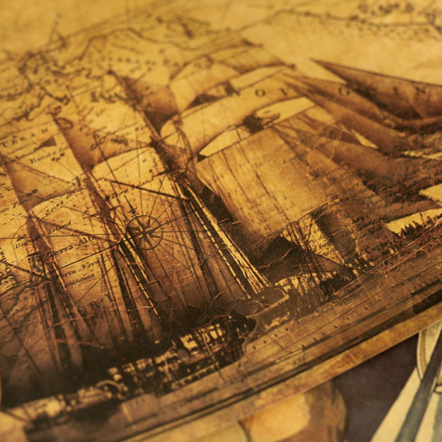Imagen 8 de 10 de Pintura Confiable De La Pared Del Barco Pirata Antiguo De La