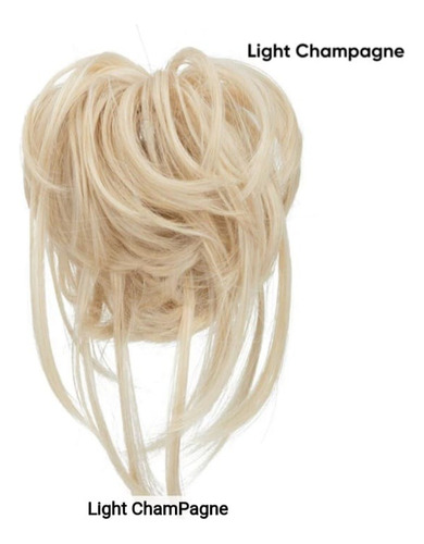 Rodete + Broche Voluminoso Opaco Humanizado Taurina H23 Ligh Champagne