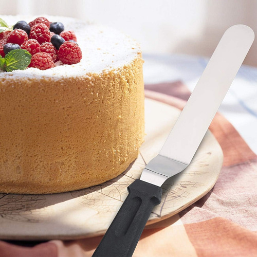 Espatula Reposteria Alisadora Escalonada Mango Negro Chico