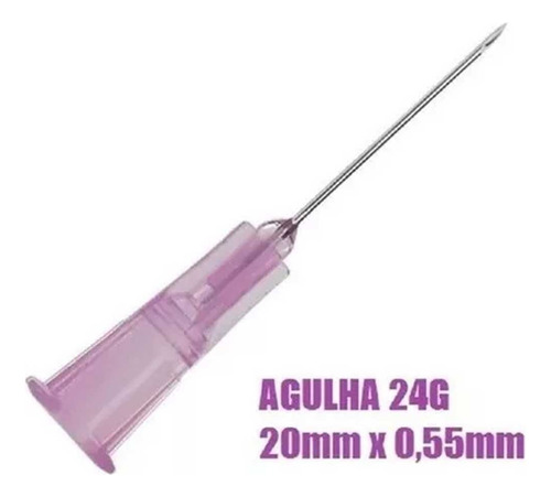 Agulha 24g Roxa Aplicação Testo Dura-teston Depos-teron 50un