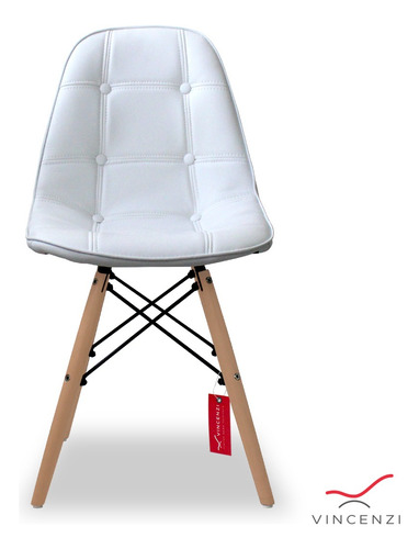 Pack 4 Sillas Comedor Eames York Blancas Negras Vincenzi