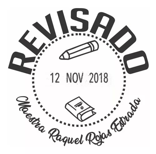 Sello redondo personalizado para profesores