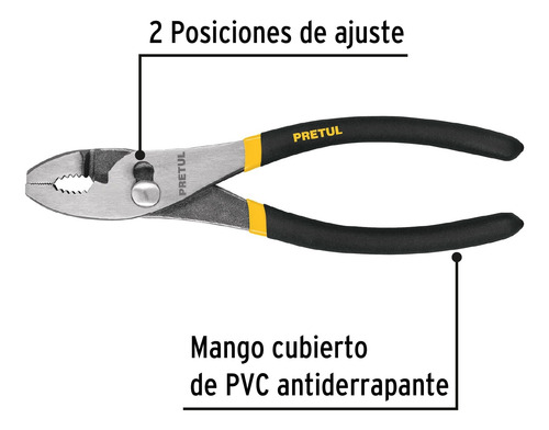 Pinza Pretul De Chofer 8 Pulgadas Mango De Vinil