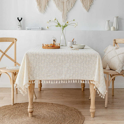 Mesa De Té Pequeña Con Estampado Floral De Algodón Con Diseñ