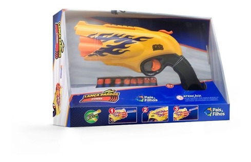 Imagem 3 de 7 de Brinquedo Infantil Supershot Lança Dardos Pistola Nerf