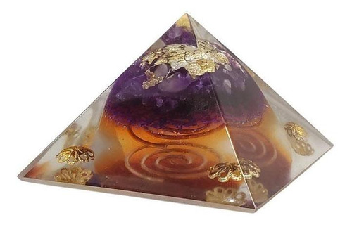 Orgonite Pirâmide De Ouro De Saint Germain - Transmutação