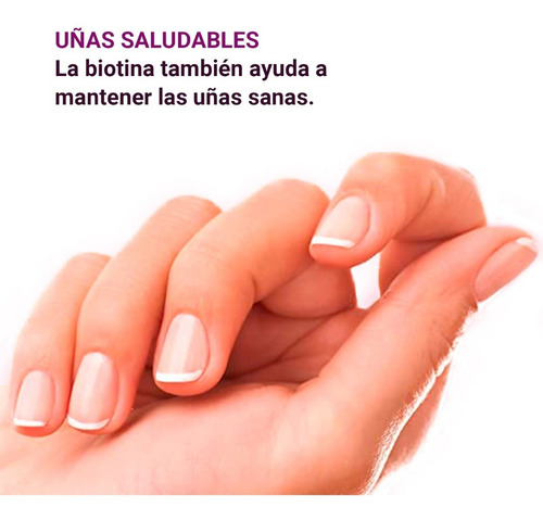 Imagen 4 de 5 de Hair Skin & Nails 6,000mcg Of Biotin, 230 Gomitas