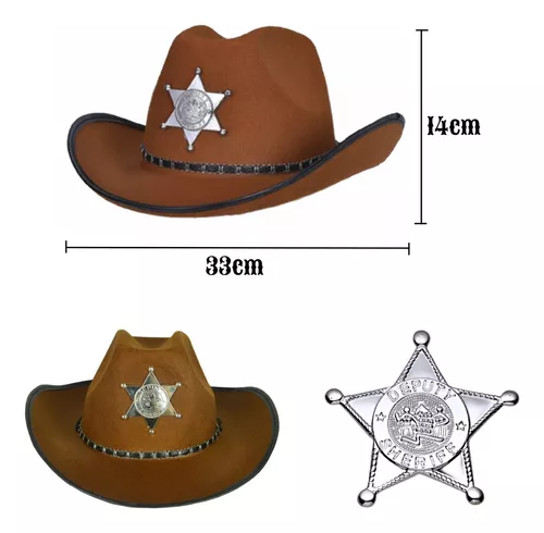 Sombrero Cowboy, Sheriff, Vaquero - Cotillon Artesanal