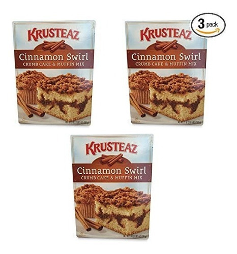 Krusteaz Canela Remolino Crumb Cake Y Muffin Mix - Lote De 3