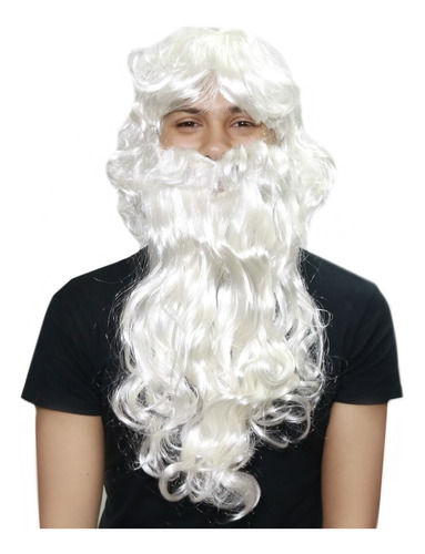 Peluca Con Barba Santa Claus Papa Noel Hombre Adulto