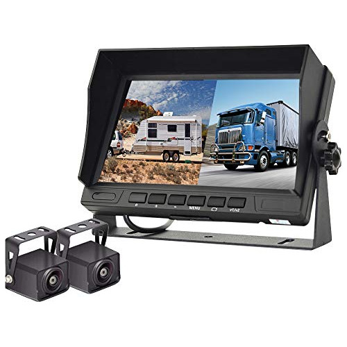 Hd 1080p Rv Backup Camera With 7 Inch Dvr Split Screen Monit