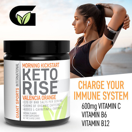 Keto Rise Dieta Keto Cetosis Con Bhb Cetonas Exógenas Cafein Sabor Valencia Orange
