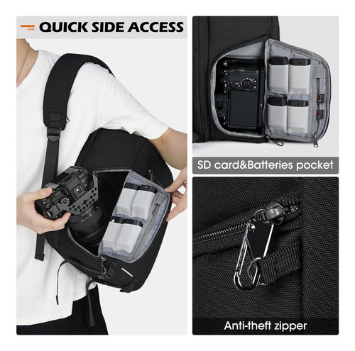 Bolsa Para Cámara Mochila Profesional Para Dslr Slr Mirr...