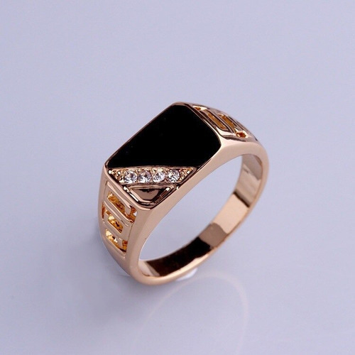 Anillo Cuadrado Con Circunferencia Natural Hombre Mujer Anil