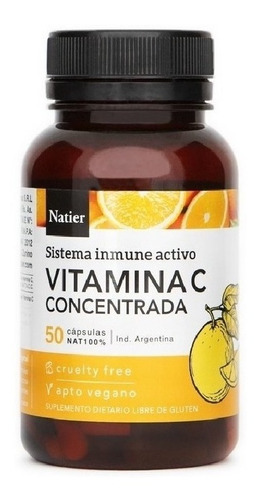 Vitamina C Concentrada Natier 50 Cápsulas