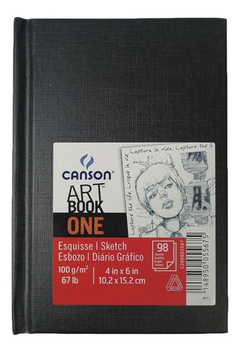 Libreta De Dibujo Artbook One Canson Pequeña 10.2 X 15.2cm