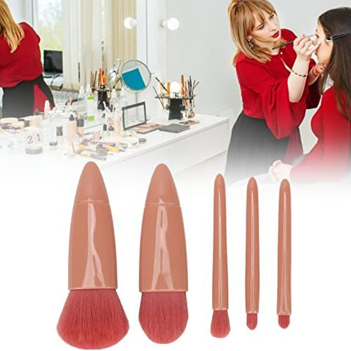 Juego De Brochas De Maquillaje De Viaje De 5 Piezas Mini Kit
