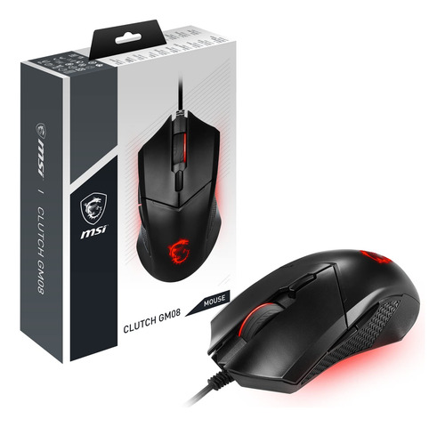 Ratón Óptico Para Juegos Msi Clutch Gm08 4200 Dpi Con Cable
