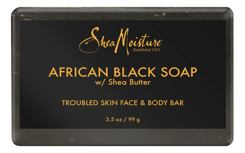 Jabón Negro Africano Orgánico De Shea Moisture Prone Cara.