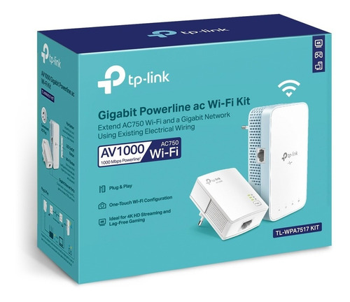 Tl-wpa7517kit Kit De Wi-fi Av1000 Gigabit Powerline Ac