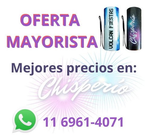 Volcán / Chispa Fría 4m X 30 Seg Con Base De Fijación
