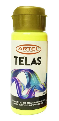 Imagen 1 de 4 de Frasco De Pintura Tela Neón 60ml Artel - Todos Los Colores
