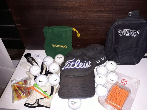 Imagen 2 de 7 de Combo Bolsos Golf Chivas Regal Cuer Y Buchanan 25 Pelota Tee